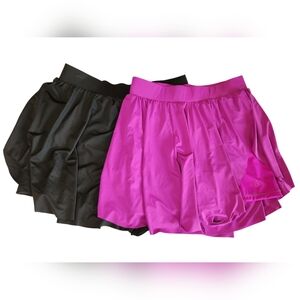 Buffbunny Skort Bundle (2) Large Black & Pink Athletic Skirts Built-In Shorts